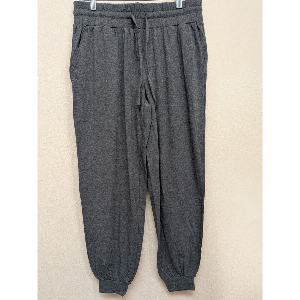 AnyBody Womens Cozy Knit Pull On Jogger Pants XST Grey Drawstring Lounge Soft